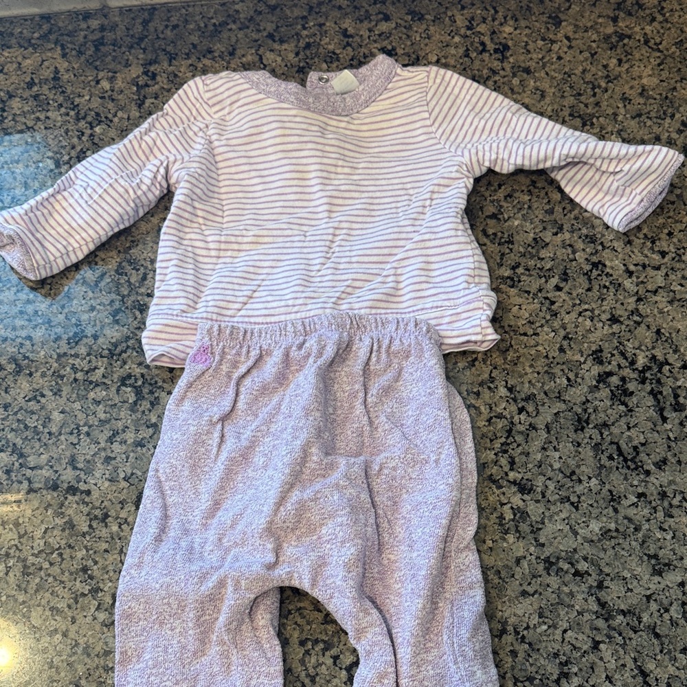 Striped Long Sleeve Baby Outfit